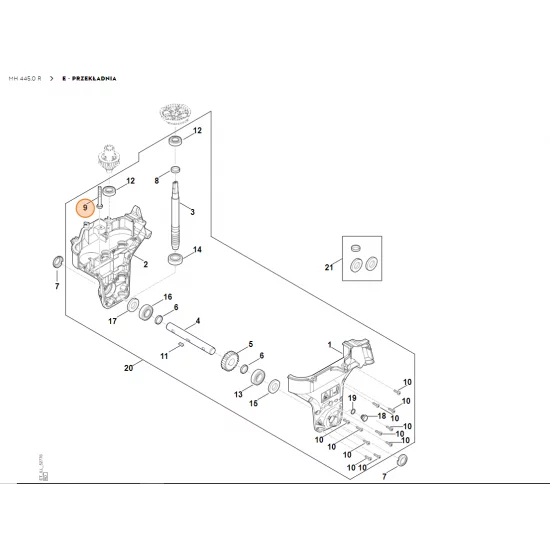 STIHL Glebogryzarka MH445.0 Śruba sześciokątna M10x75 9007 318 2510